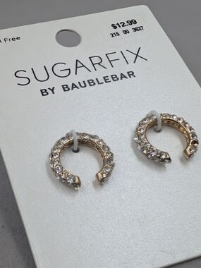 SUGARFIX by BaubleBar Crystal Deco Ear Cuffs Clear NWT | 1001